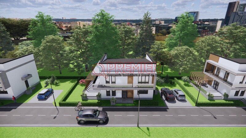 Vila individuala 5 camere incalzire in pardoseala, ansamblu