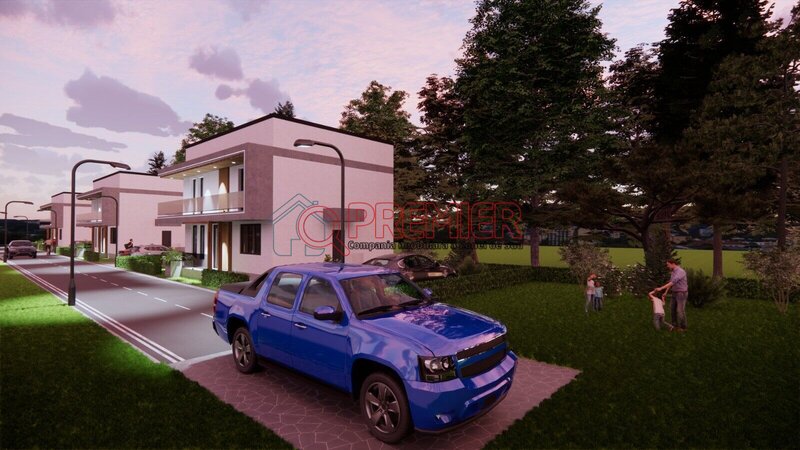 Vila individuala 5 camere incalzire in pardoseala, ansamblu