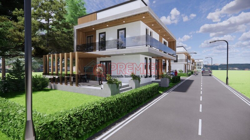 Vila individuala 5 camere incalzire in pardoseala, ansamblu